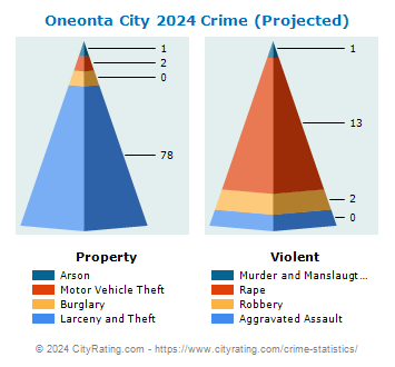 Oneonta City Crime 2024