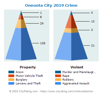 Oneonta City Crime 2019