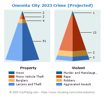 Oneonta City Crime 2023